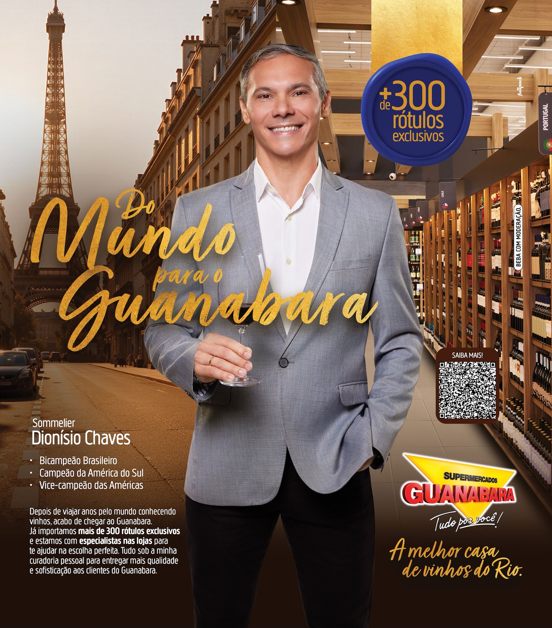 Guanabara lança campanha com ofertas de vinhos e espumantes e renovação das adegas