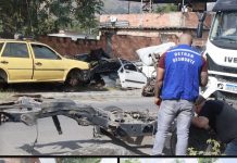 Agentes da Operação Desmonte encontram três motores furtados e um com numeração raspada em ferro-velho de Nova Iguaçu